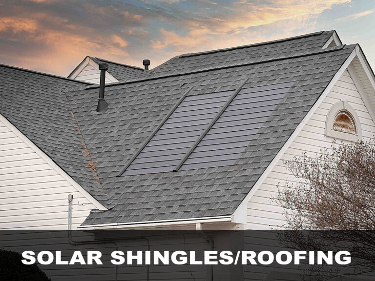 Solar shingles and roofing