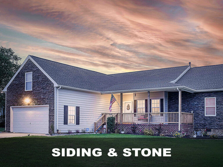 Siding and stone